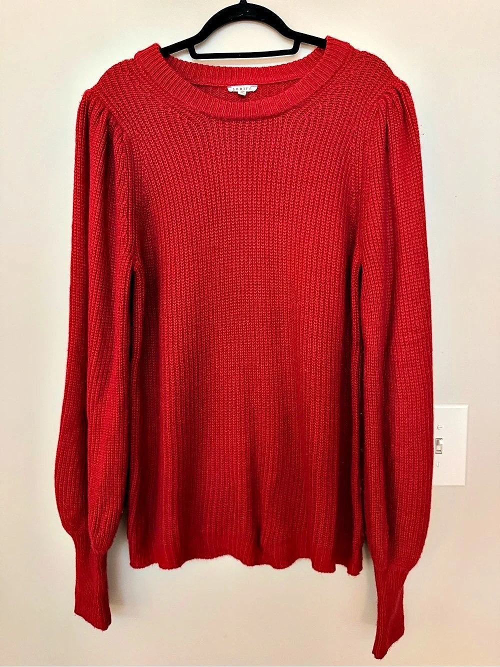 JODIFL Red Knit Crewneck Size Medium